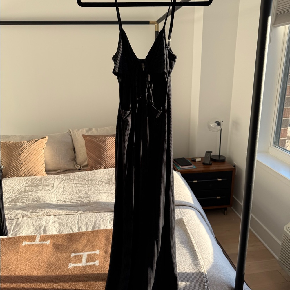 L*Space Ribbed Black Dress